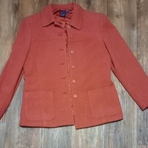 Women's Orange Lambswool Jacket Size 6